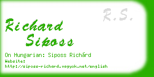 richard siposs business card